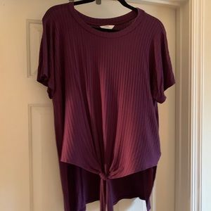 Time & true burgundy blouse